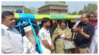 বিমান তৈরি করা জুলহাসের পাশে দাঁড়ালেন তারেক রহমান